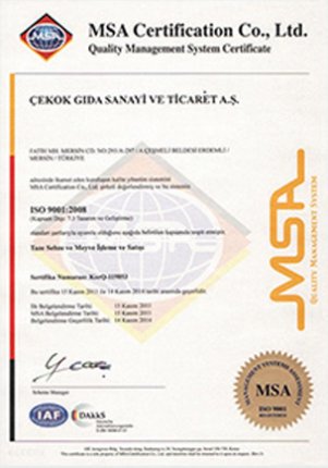 MSA Certification Co., Ltd Quality Management System